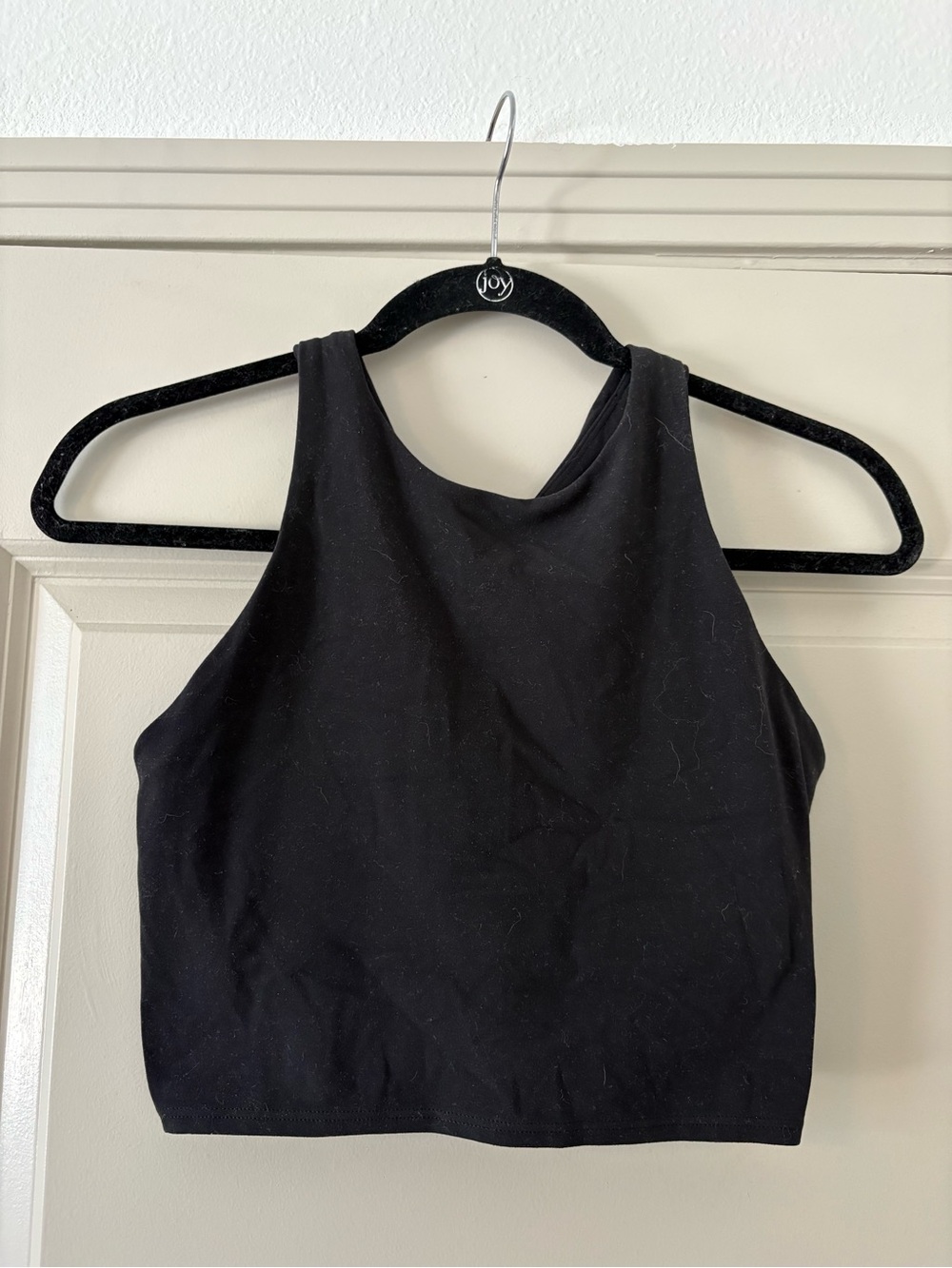 Athleta Black High-Neck Crop Top